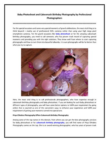 Baby Photoshoot And Cakesmash Birthday Photography  |authorSTREAM