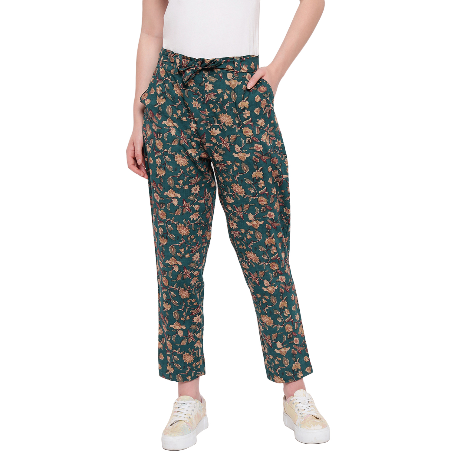 Buy Loose Women Trousers Online in India | loose Cotton Trousers Women's