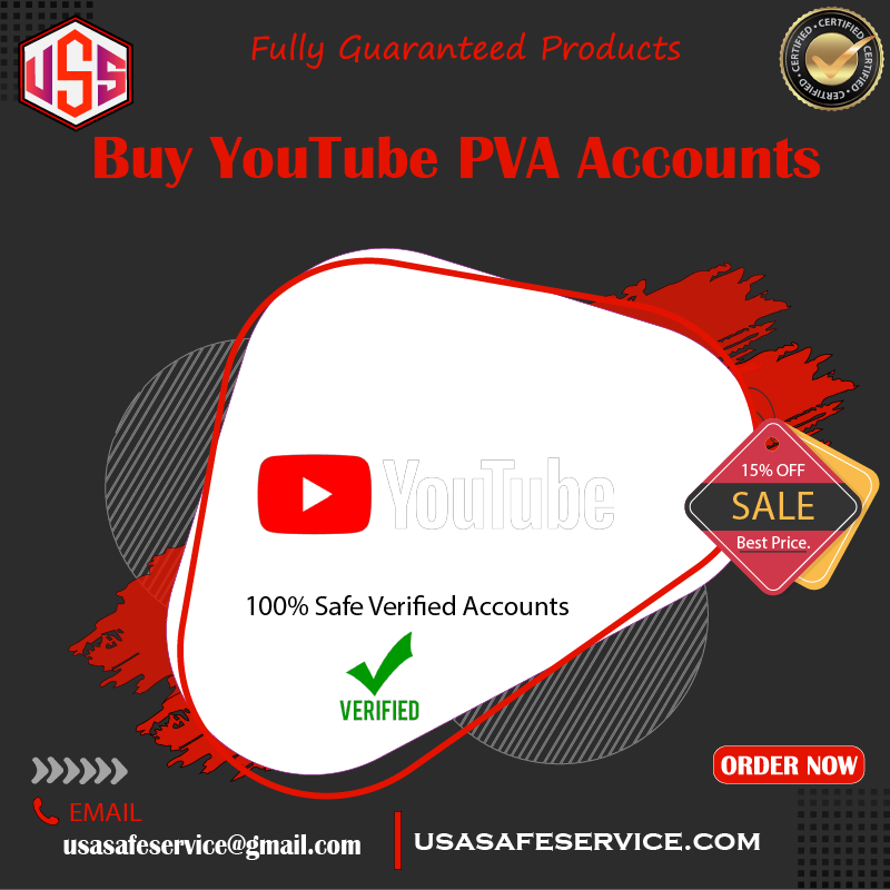 Buy YouTube PVA Accounts - Best Sites & fast Delivery