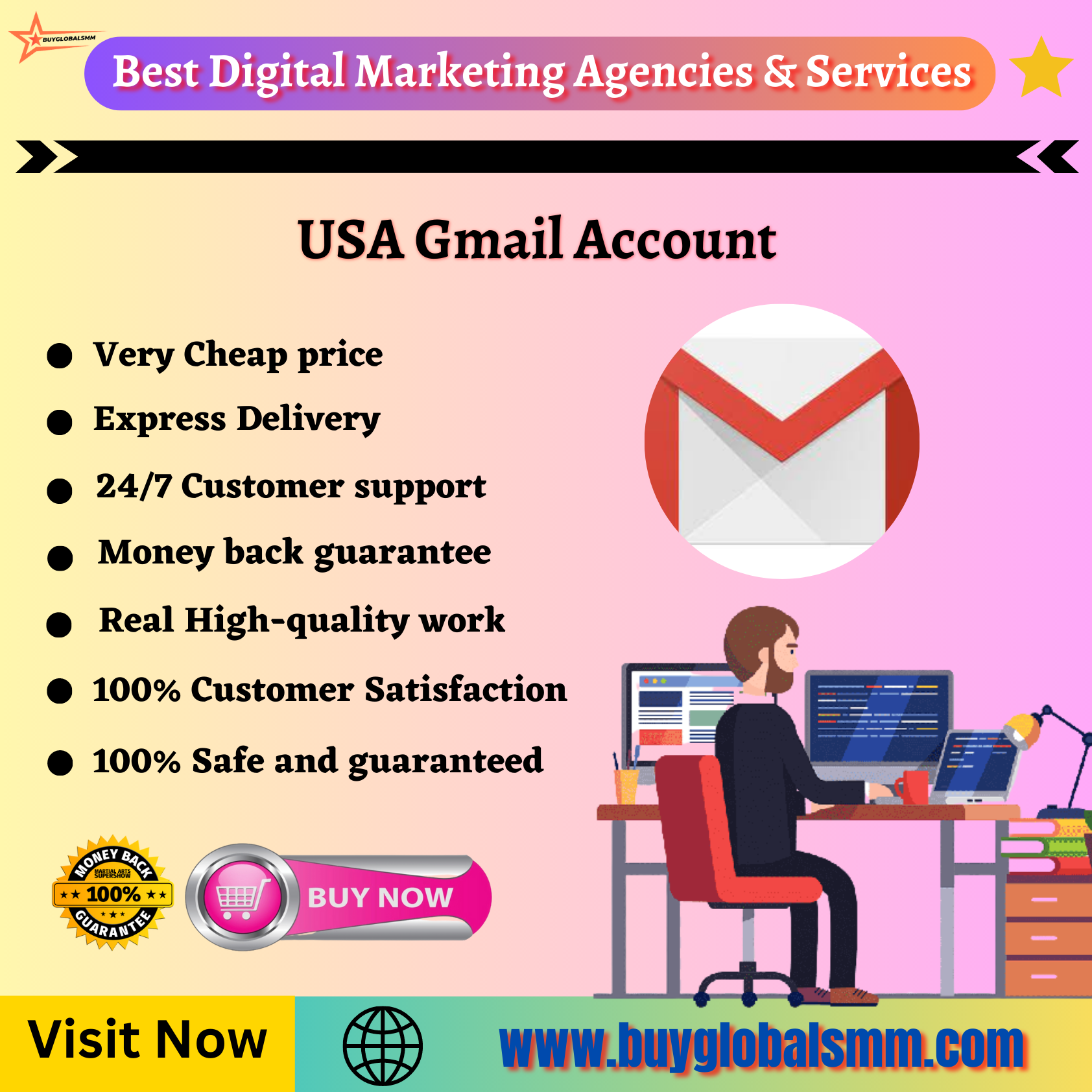 USA Gmail Account-100% USA number verified, gmail account...