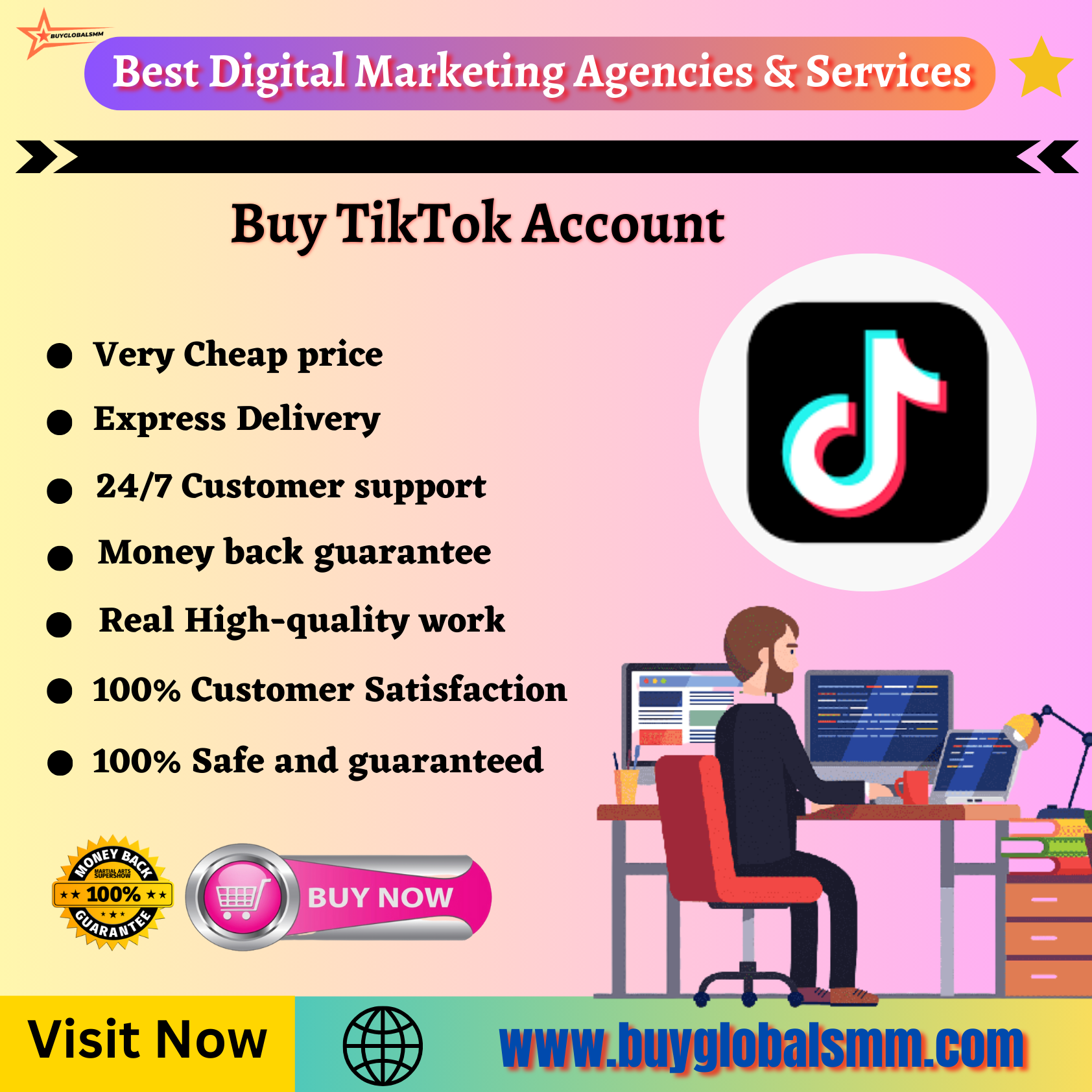 Buy TikTok Account-100% Best Service & Safe