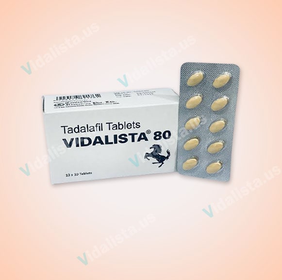 Buy Vidalista 80 Mg Tablets Tadalafil Online at $1.40/Pill
