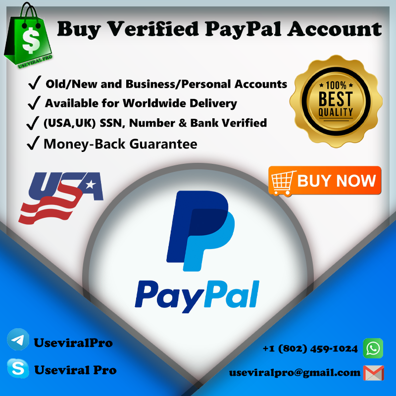 Buy Verified PayPal Accounts - USA SSN, Number, Bank Verify