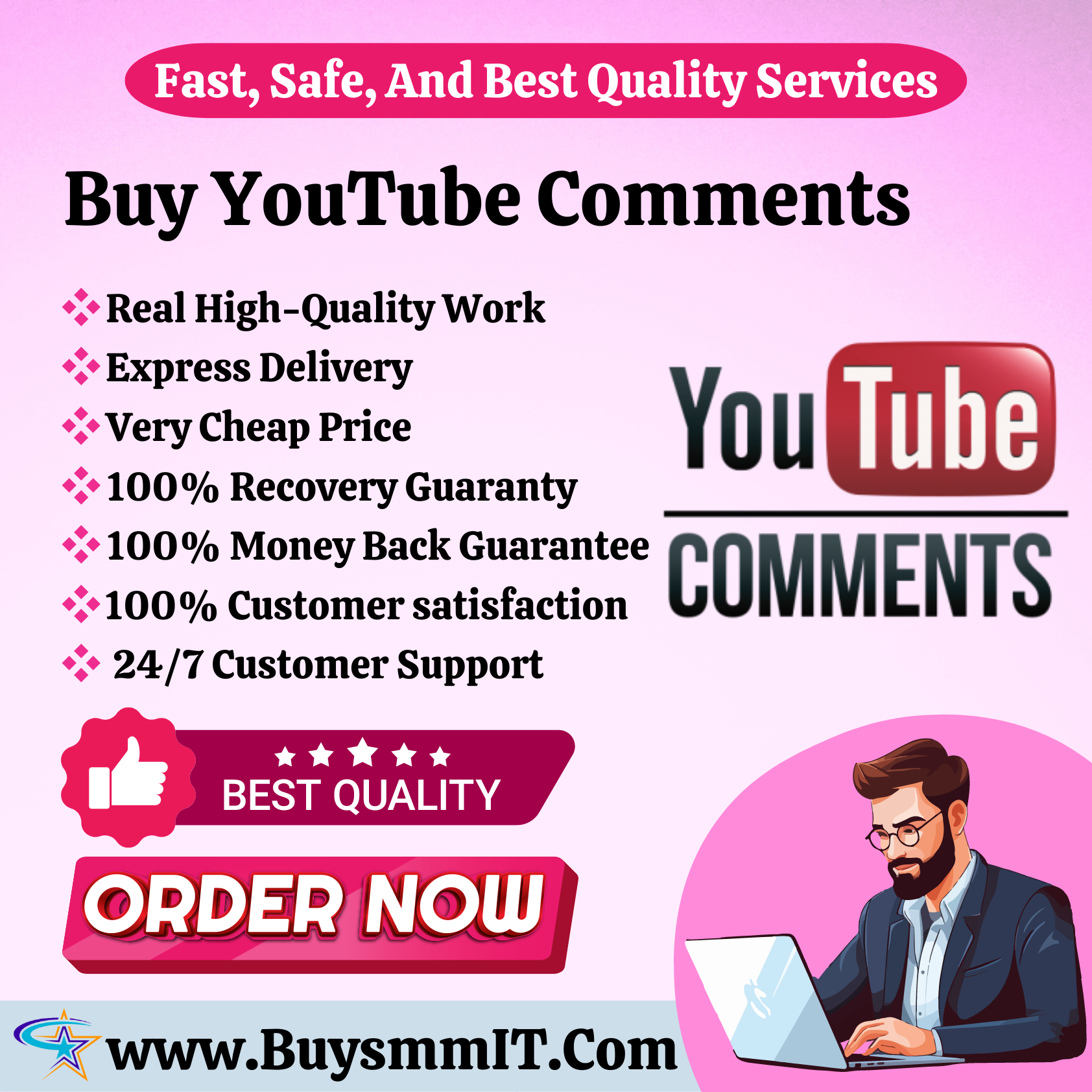 Buy YouTube Comments - 100% Real, Active, Cheap