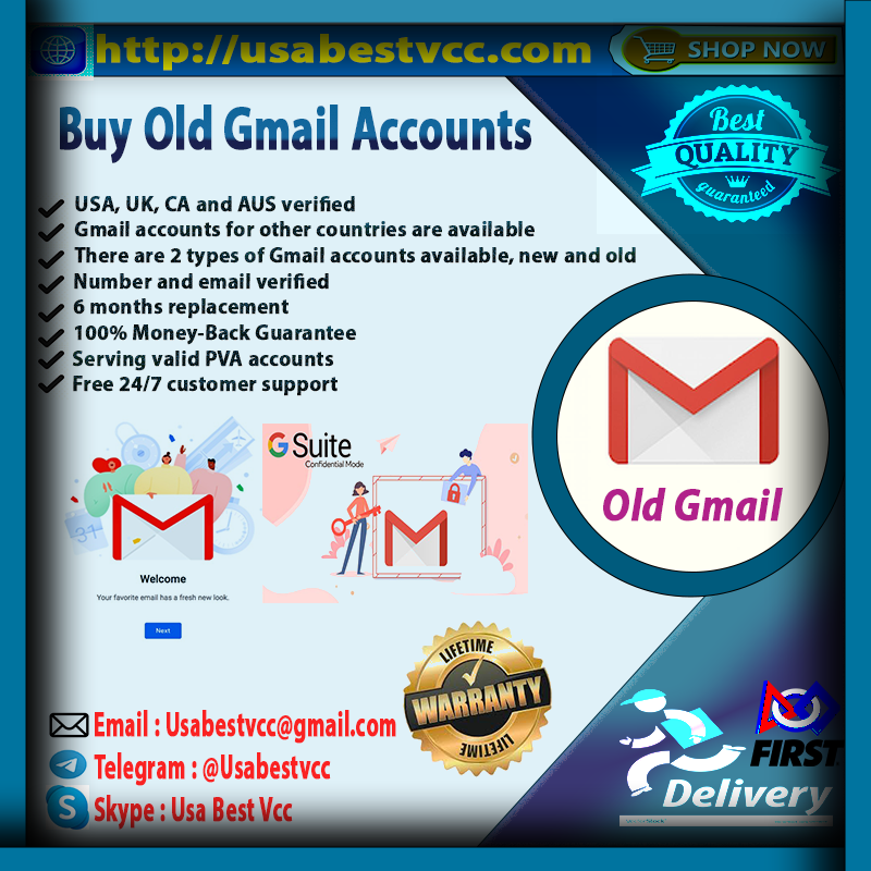 Buy Old Gmail Accounts - Old and New Gmail account available