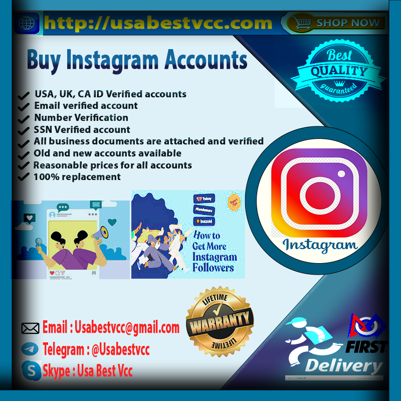 Buy Instagram Accounts - 100% USA,UK,CA ID Verified accounts