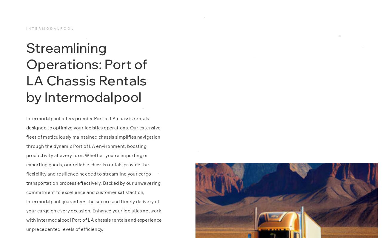 Streamlining Operations: Port of LA Chassis Rentals by Intermodalpool