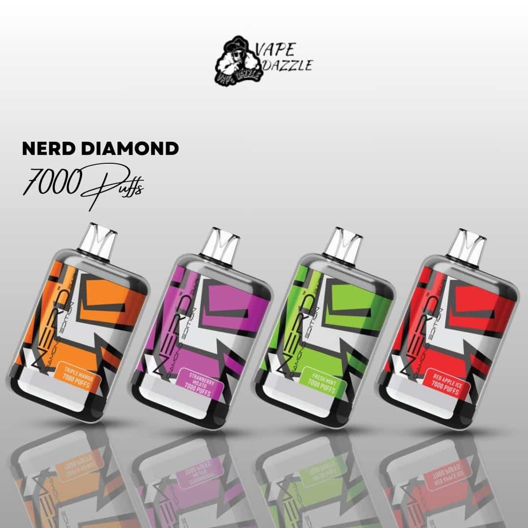 Nerd Diamond 7000 Puffs Buy Best shop in Dubai| Vapedazzle Co