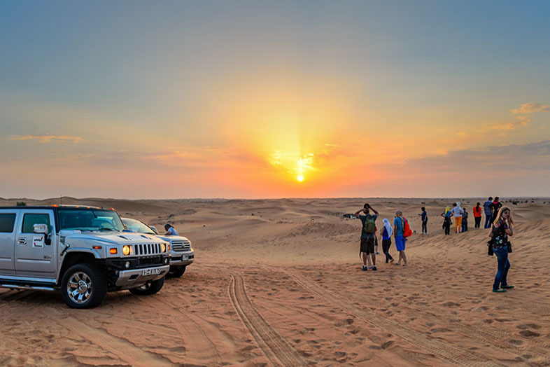 Eveing Desert Safari - VIP Hummer Desert Safari Dubai with BBQ Dinner